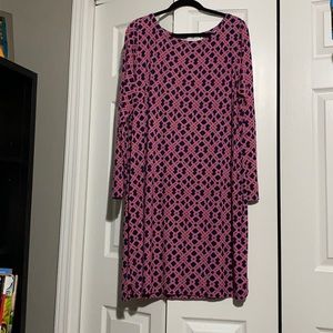 Vinyard vines long sleeve patterned dress XL